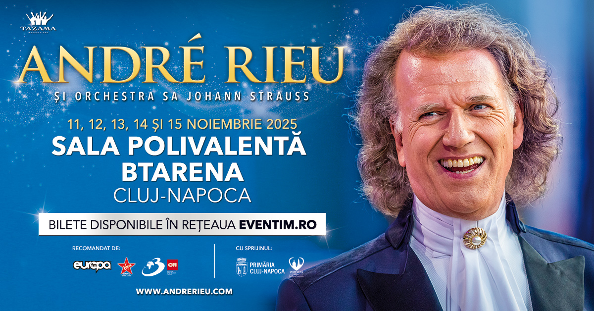 ANDRÉ RIEU LA CLUJ: NOI BILETE DISPONIBILE PENTRU CONCERTELE DE LA BT-ARENA!